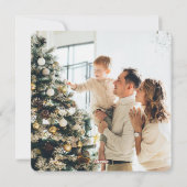 赤いバッファローの格子雪の伝統的写真 シーズンカード (裏面)