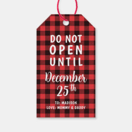 赤いバッファローはクリスマスまで開かない ギフトタグ