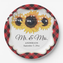 赤いバッファローはヒマワリとミセス結婚ズの ペーパープレート