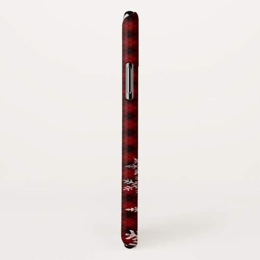 赤いバッファローはメリークリスマスモノグラムを望む Case-Mate iPhoneケース (裏面/右)