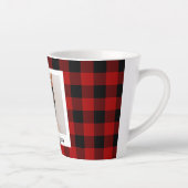 赤いバッファロープライド&メリーウォーフマスと犬の写真 カフェラテマグ (右)