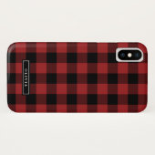 赤いバッファロープレイドパターン名 Case-Mate iPhoneケース (裏面(横))