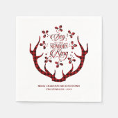 赤いバッファロー生まれたばかりののクリスマスに栄光 スタンダードカクテルナプキン (正面)