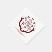 赤いバッファロー生まれたばかりののクリスマスに栄光 スタンダードカクテルナプキン (角)