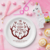 赤いバッファロー生まれたばかりののクリスマスに栄光 ペーパープレート (パーティー)