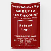 赤いバナーのビジネスバレンタイン販売 横断幕 (縦)