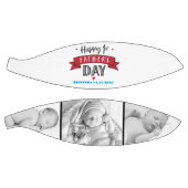 赤いバナーHappy 1st Father's Dayフォトタイはっきりしたプ バスケットボール (パネル)