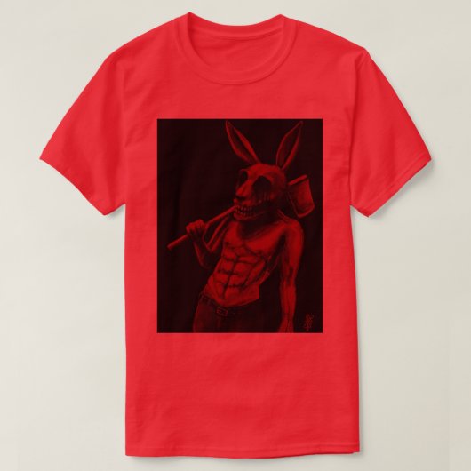 赤いバニー Tシャツ (デザイン正面)