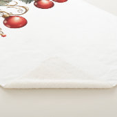 赤いバブルクリスマス シェルパブランケット (3/4)