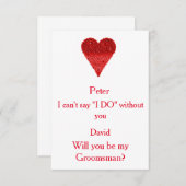 赤いバブルハートは俺のグロムスマンか？ 招待状 (正面/裏面)