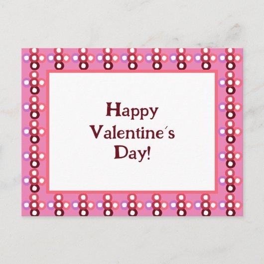 赤いバブルパターン ポストカード (正面)