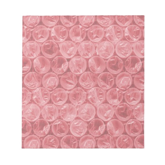 赤いバブルラップパターン ノートパッド (正面)