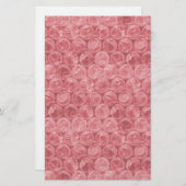 赤いバブルラップパターン 便箋 (正面/裏面)