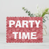 赤いバブルラップパターン 招待状 (スタンド正面)