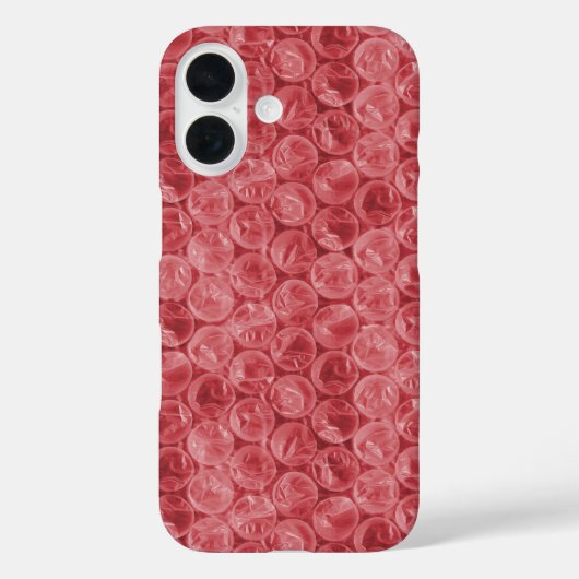 赤いバブルラップパターン Case-Mate iPhoneケース (裏面)