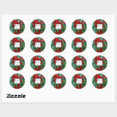 赤いバラありがとう結婚のギフトシール ラウンドシール (シート)
