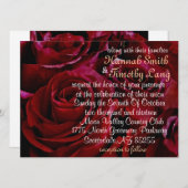 赤いバラがのまわりにすべて結婚の侵略 招待状 (正面/裏面)