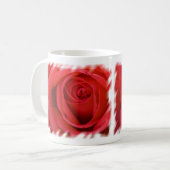 赤いバラが君に似合う コーヒーマグカップ (正面左)