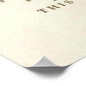 赤いバラが外れ結婚た式サイン ポスター (角)