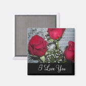 赤いバラが好きだと言う マグネット (正面/裏面)