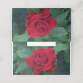 赤いバラが近く プレイスカード (外部開封)