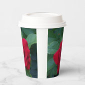 赤いバラが近く 紙コップ (左)