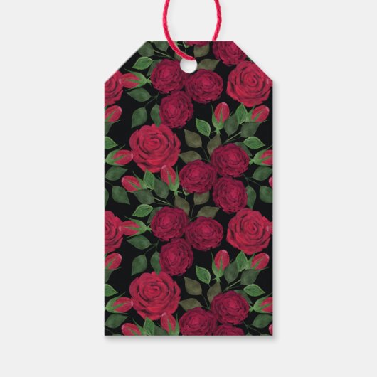 赤いバラが黒い。 ギフトタグ (正面)