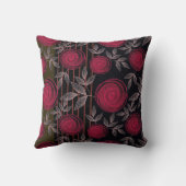 赤いバラが黒い。 クッション (裏面)