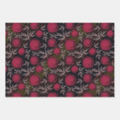 赤いバラが黒い。 ラッピングペーパーシート (正面3)
