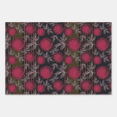 赤いバラが黒い。 ラッピングペーパーシート (正面)