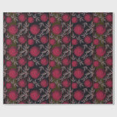 赤いバラが黒い。 ラッピングペーパー (フラット)
