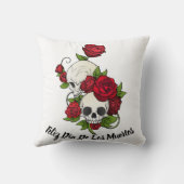 赤いバラとスカルハッピーデー・オブ・ザ・デッド クッション (裏面)