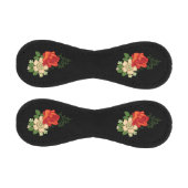 赤いバラとデイジー黒い背景 野球ボール (パネル)