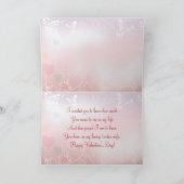 赤いバラとハートの妻のためのバレンタインのカード シーズンカード (内部)