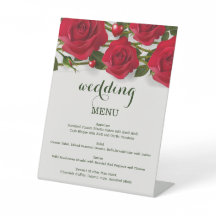 赤いバラとハート結婚ズメニュー