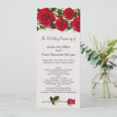 赤いバラとハート結婚式 プログラム (スタンド正面)