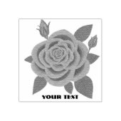 赤いバラとバdsゴム印 ラバースタンプ (インプリント)