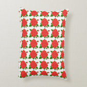 赤いバラとバdsモノグラムアクセント枕 アクセントクッション (裏面(縦))