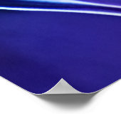 赤いバラとモダン街並 ポスター (角)