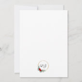 赤いバラとユーカリの結婚式招待状 招待状 (裏面)