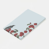 赤いバラとレイベン ポストイット (アングル)