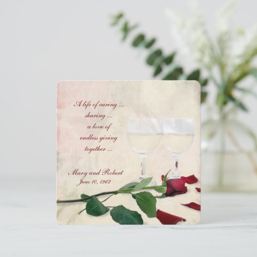 赤いバラとワインの誓いの更新 招待状 (スタンド正面)