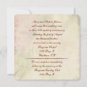 赤いバラとワインの誓いの更新 招待状 (裏面)