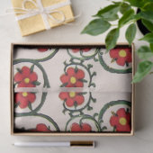 赤いバラと中世のミニチュアを持つ青の騎士 薄葉紙 (ギフト)