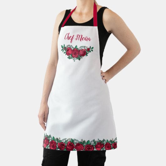 『赤いバラと名前』 エプロン (インサイチュ)