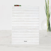 赤いバラと松の枝クリスマス結婚の プログラム (裏面)