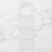 赤いバラと松の枝クリスマス結婚の ボトルネックタグ (裏面)