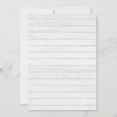 赤いバラと松の枝クリスマス結婚の 招待状 (裏面)