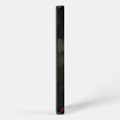 赤いバラと白い煙 モノグラム iPhoneケース (右側面)