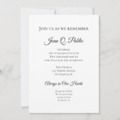 赤いバラと真珠の人生のお祝い 招待状 (裏面)